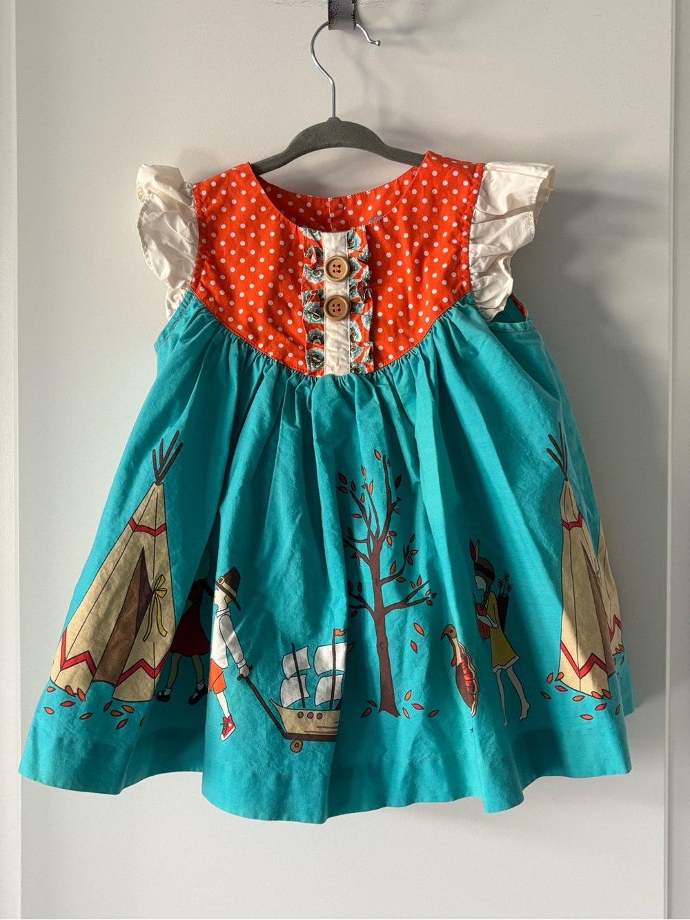 Girls' Eleanor Rose 2T Thanksgiving Harvest Cotton Dress